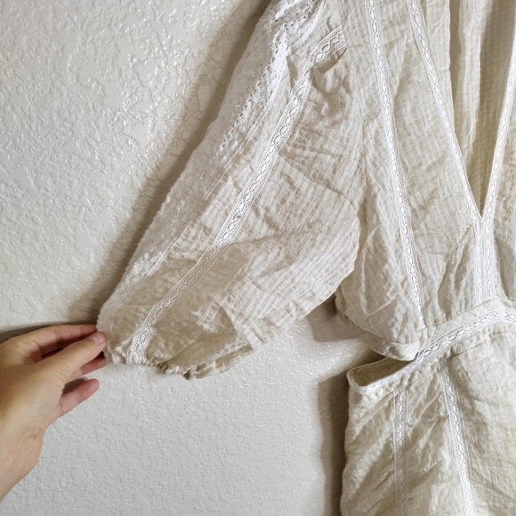 Sandro Alaya Cutout Seersucker Mini Dress Sz S - Picture 6 of 16